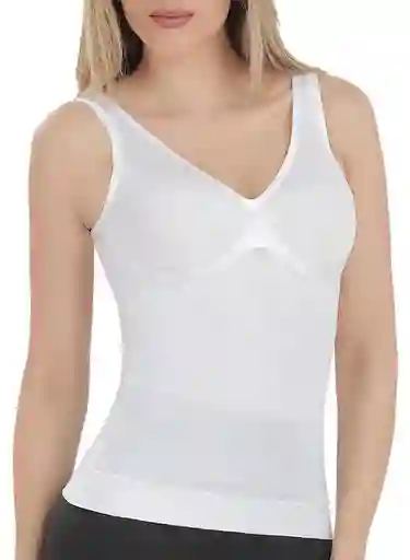 Ritchi Blusa Semicontrol Manga Corta Blanco Talla S-M