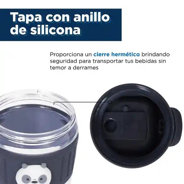 Vaso de Plástico Panda Osos Escandalosos 650 mL Miniso