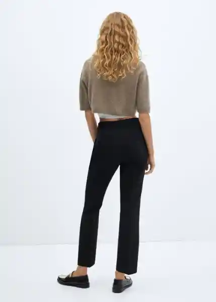 Pantalón Bosco Negro Talla 34 Mujer Mango