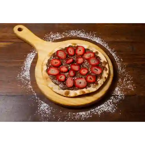 Pizza Nutella y Fresas