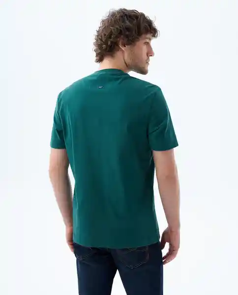 Camiseta Hombre Verde Talla M 849F015 Americanino