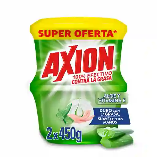 Lavaplatos en Crema Axion Aloe y Vitamina E 450g x 2und