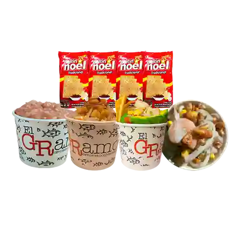 Promo cuatro ceviches medianos
