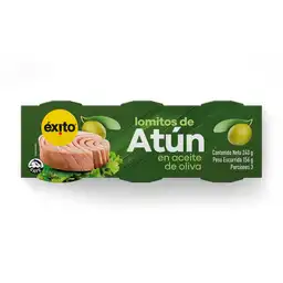 Atún Tripack Lomo Aceite Oliva Exito Marca Propia 240 Gr