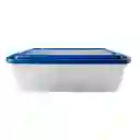 Recipiente Estra Básico Rectangular Tapa Azul