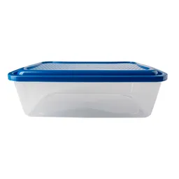 Recipiente Estra Básico Rectangular Tapa Azul