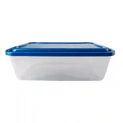 Recipiente Estra Básico Rectangular Tapa Azul