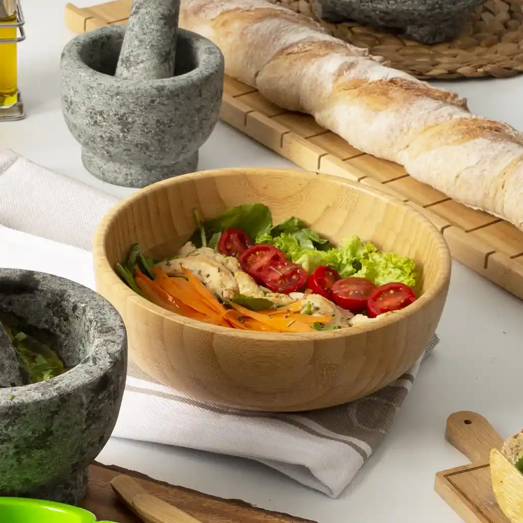 Bowl Para Servir en Bambú 23070 Ambiente Gourmet