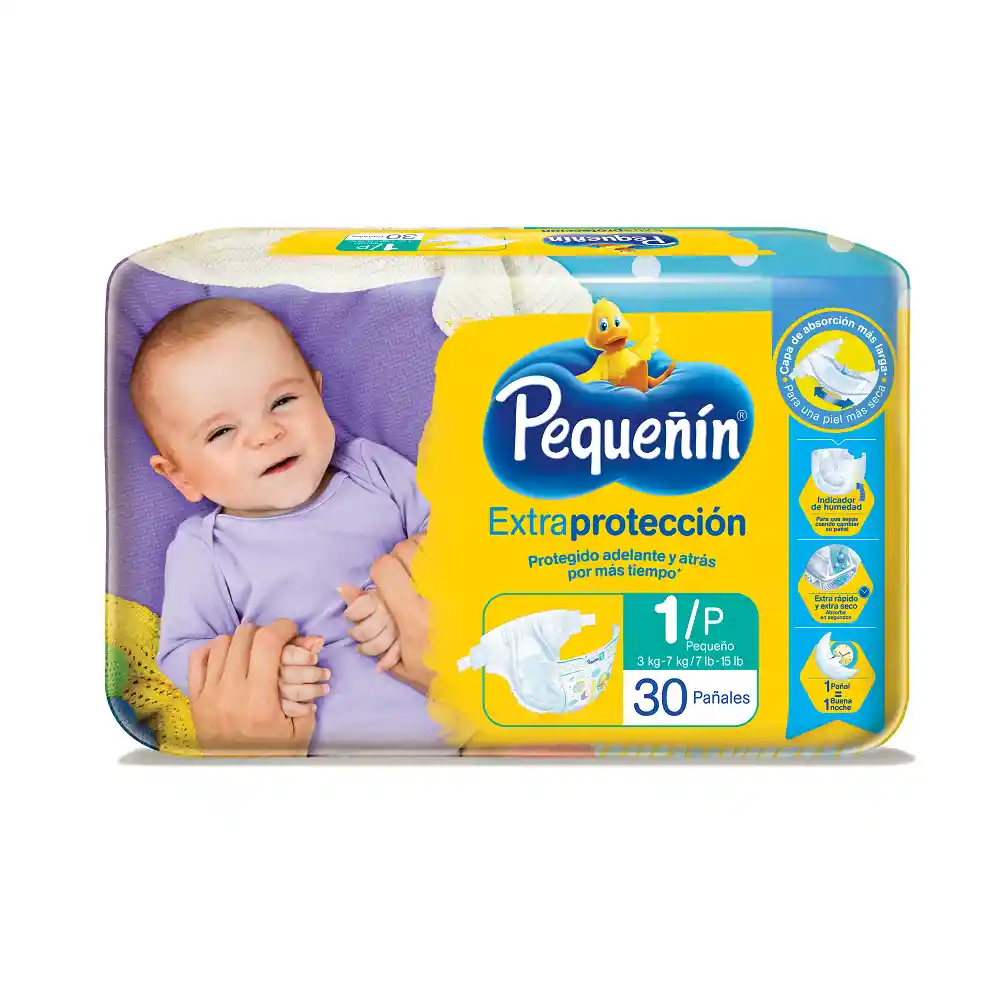 Pequeñin Pañales Extra Protección Etapa 1