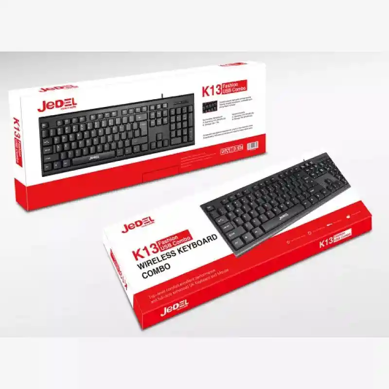 Jedel Teclado Alámbrico Estándar Negro USB K13