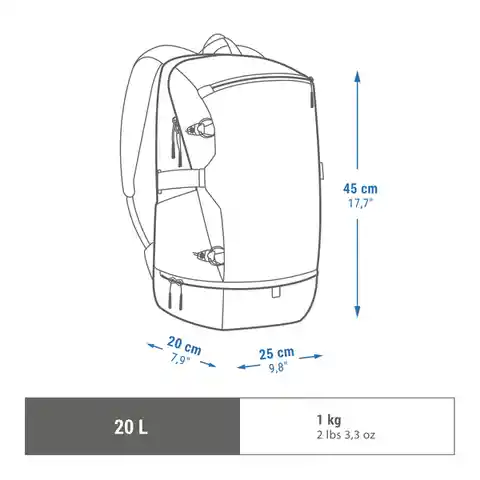 Quechua Maleta de Senderismo Gris Nh Arpenaz 500