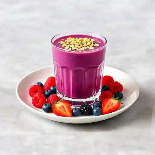 Smoothie de banano y mora
