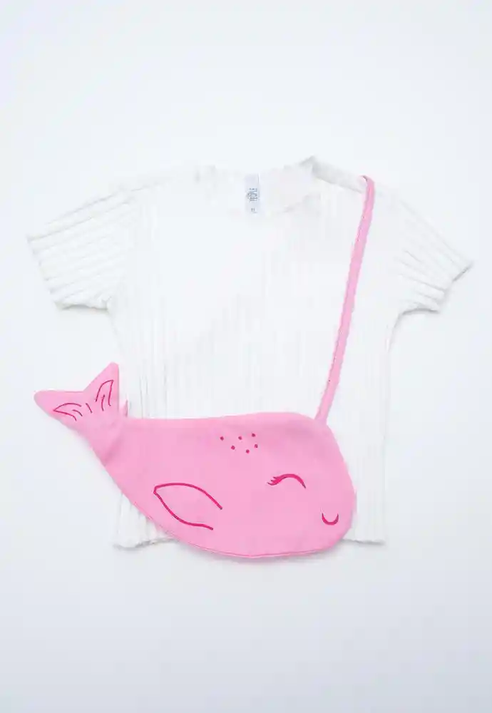 Camiseta Manga Corta 6/9 Meses-ivory