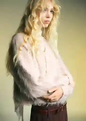 Saco Jersey Brushed Piedra Talla XS Mujer Mango