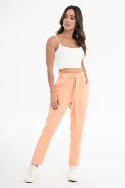 Regged Pantalón Harem Color Rosado Salmon Talla 10