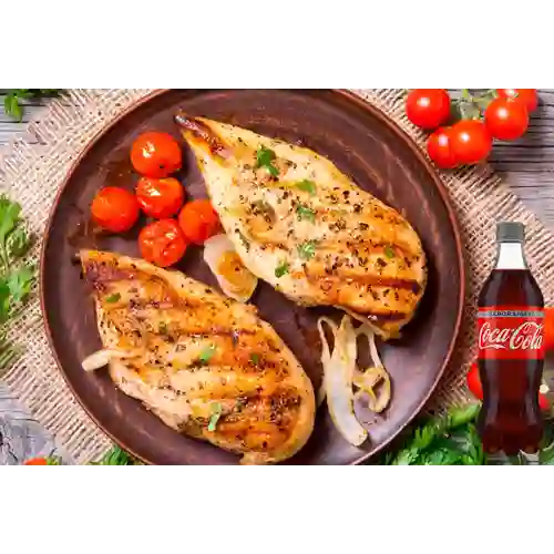 Combo Pechuga Gratinada +Cocacola Light 400ml