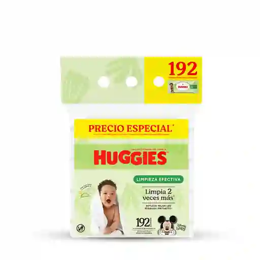 Toallitas Húmedas Huggies Limpieza Efectiva Desechables 192 Und