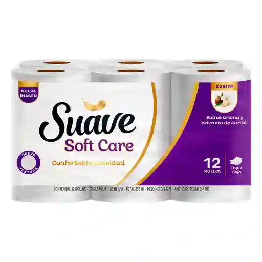 Papel Suave Gold Soft Care Higi?nico Triple Hoja Karit? (336 Mts)