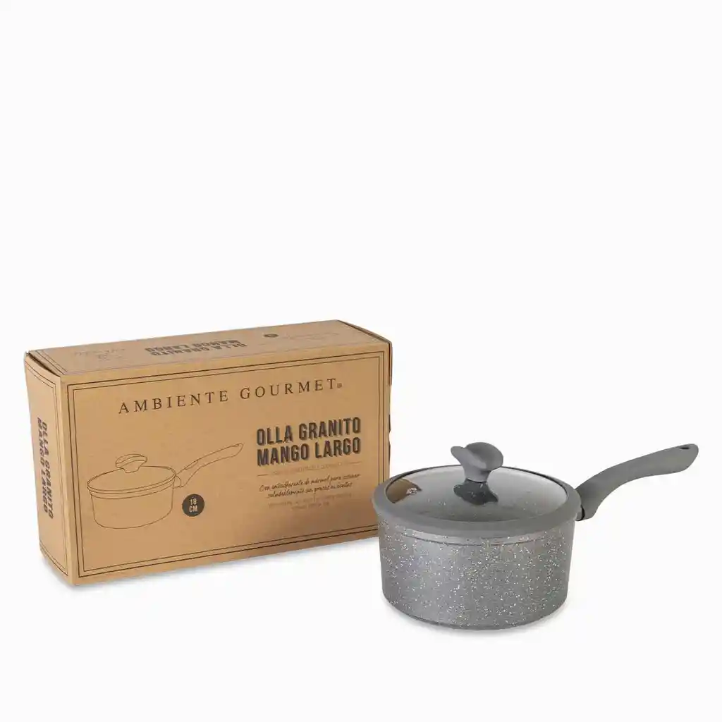 Olla Con Mango Largo Granito Ambiente Gourmet