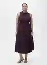 Vestido Show Morado Talla S Mujer Mango