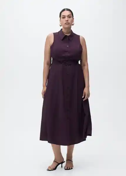 Vestido Show Morado Talla S Mujer Mango