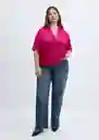 Camisa Sassa Fucsia Talla XS Mujer Mango