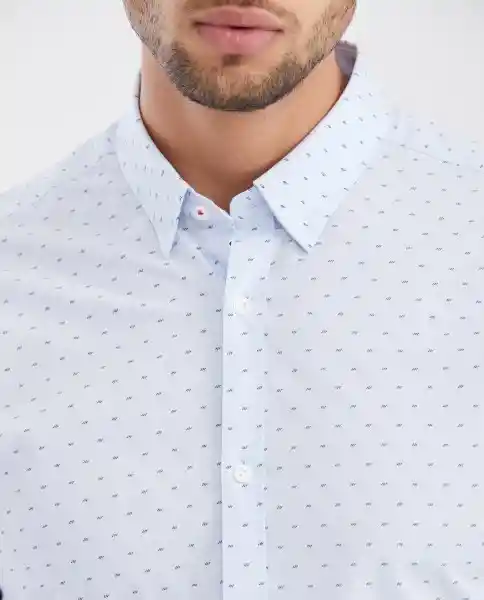 Camisa Premium Print Azul Ligero Claro Talla M Chevignon