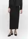 Falda Julien-W Negro Talla L Mujer Mango