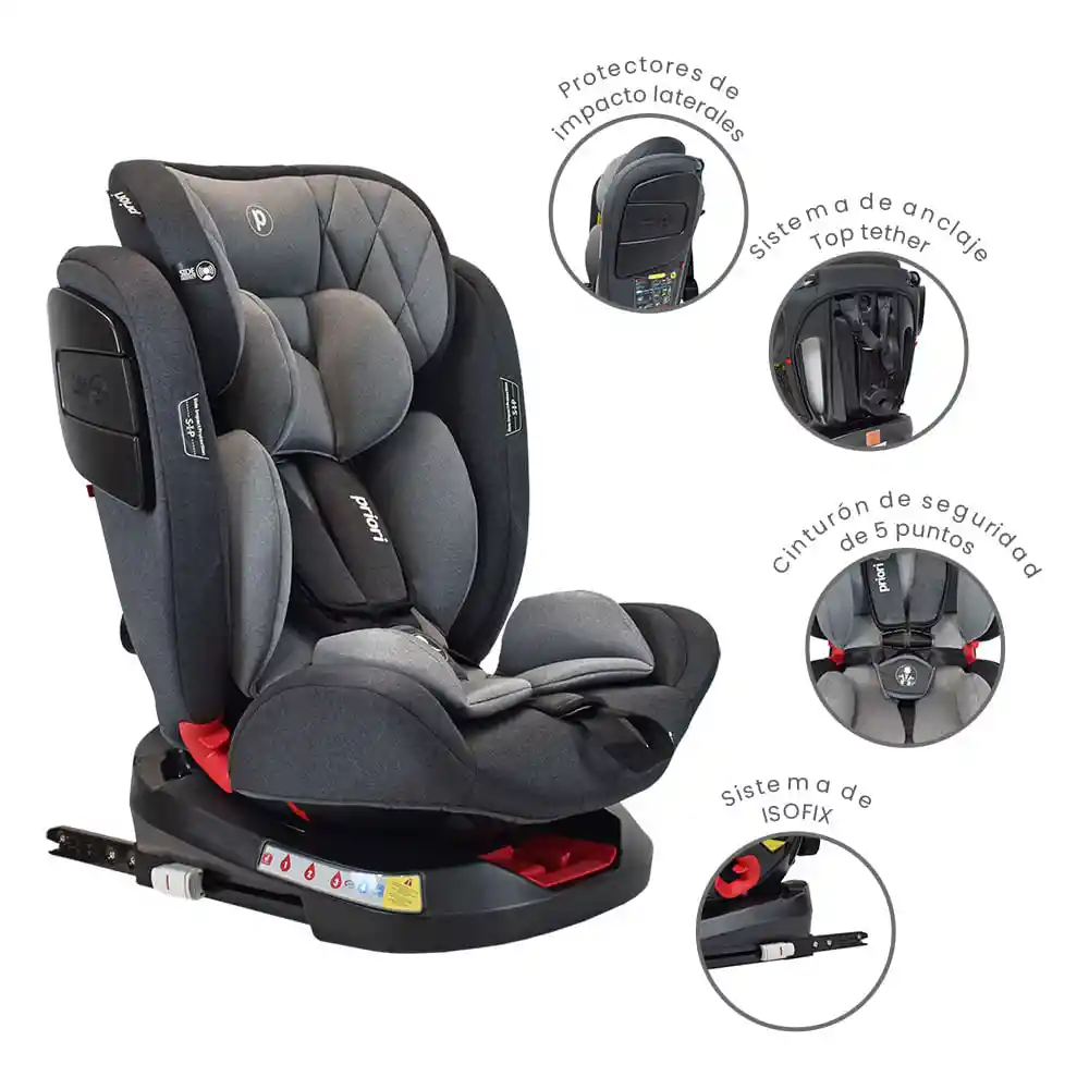 Silla Para Carro Bebé 0+ 1.2.3 Twist Gris Priori