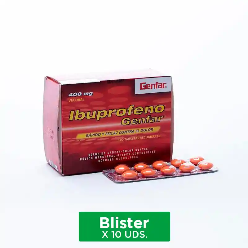 Genfar Ibuprofeno Blister  Tabletas Recubiertas (400 mg)