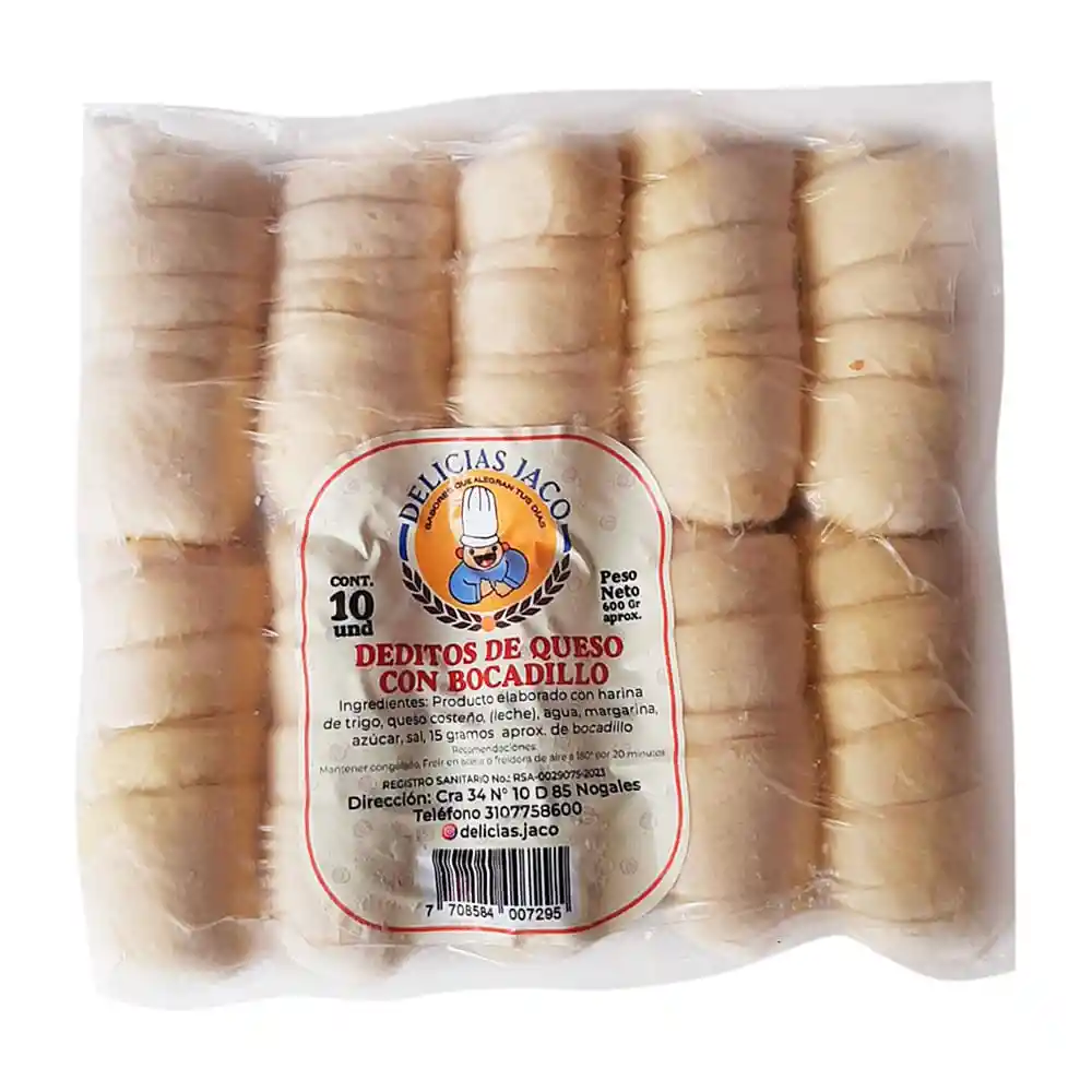 Deditos Delicias Jaco de Queso y Bocadillo