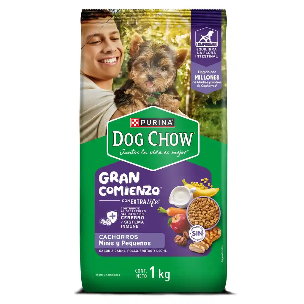 Comida para perro Dog Chow Cachorros Gran Comienzo Minis y Pequeños x 1kg
