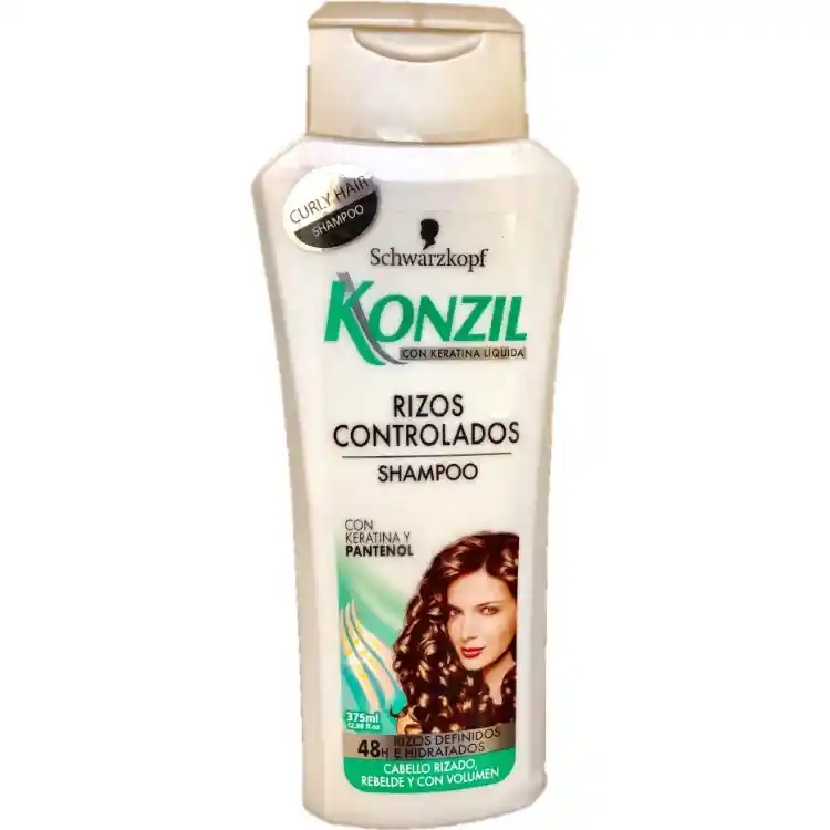 Konzil Shampoo Rizos Controlados con Keratina y Pantenol 