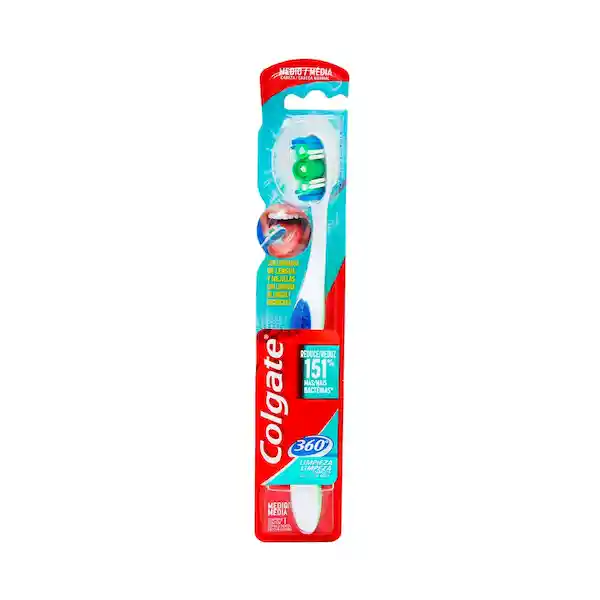 Colgate Cepillo Dental Limpieza 360° Medio