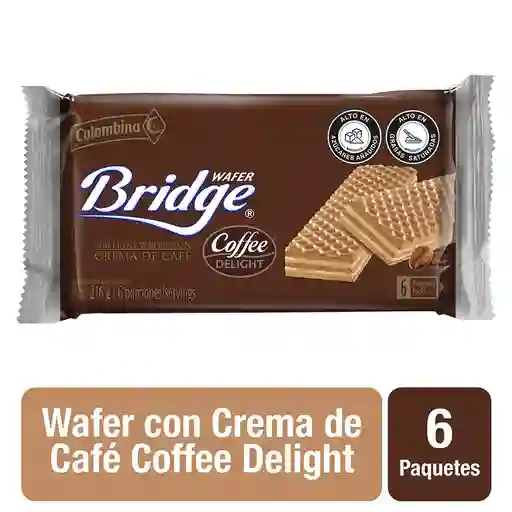 Bridge Galletas Wafer Rellena con Crema de Café Coffee Delight