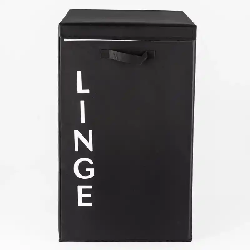 5Five Cesta Ropa Negro Plegable 105665