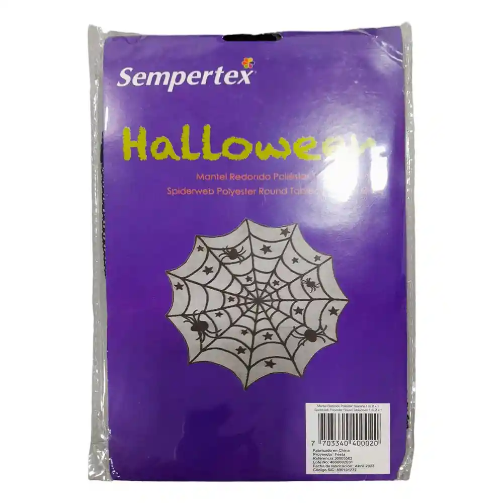 Mantel Poliester Redondo Halloween Te Sempertex 7703340400020