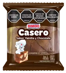 Bimbo Ponqué Casero Marmoleado Vainilla y Chocolate 220 G