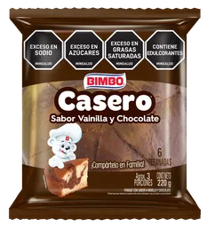Bimbo Ponqué Casero Marmoleado Vainilla y Chocolate 220 G