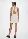 Vestido Catlin Beige Talla 18 Mujer Mango