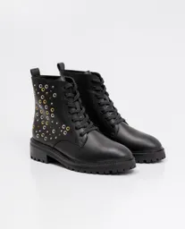 Bota Studded Negro Sombrío Ultraoscuro Talla 37 Mujer Chevignon