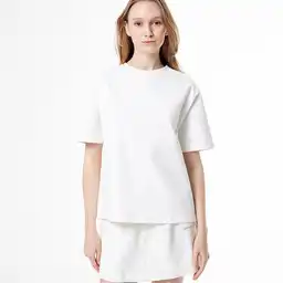 Camiseta Cuello Redondo Manga Corta L-blanco908
