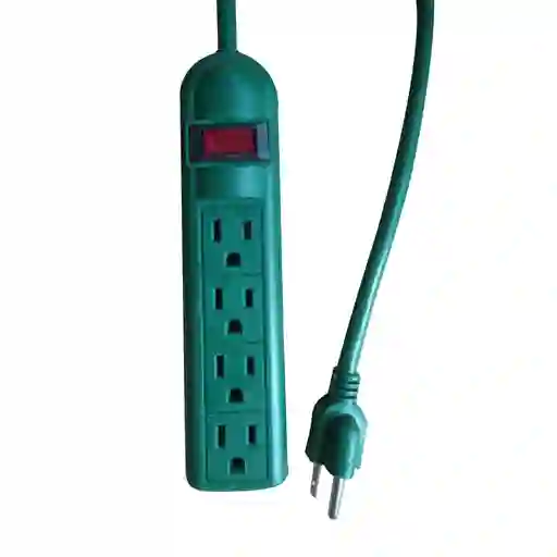 Multitoma Vdm Polo a Tierra 4 Salidas Con Cable Verde Vdm-46485