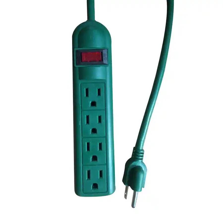 Multitoma Vdm Polo a Tierra 4 Salidas Con Cable Verde Vdm-46485