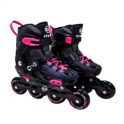 Patín Alaska Negro Rosado Strivo Talla L 39-43
