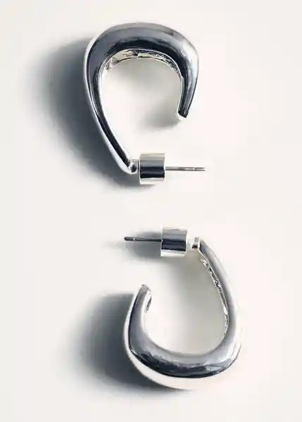 Pendientes Cata Plata Talla 99 Mujer Mango