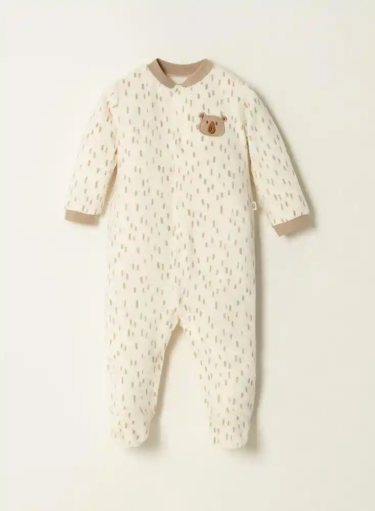 Pijama Enterizos 0/0 Meses - Beige/Est