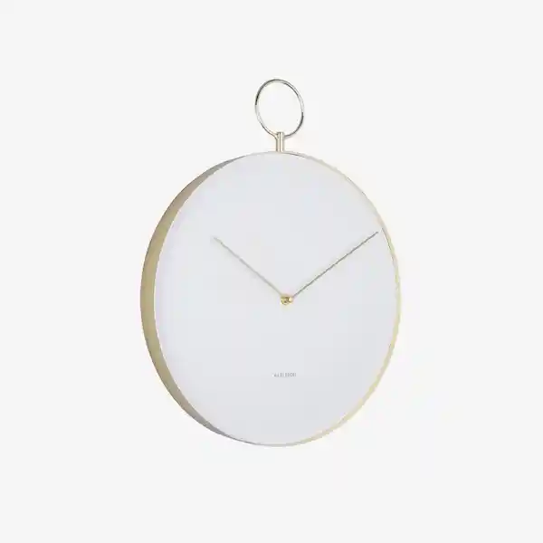 Inkanta Reloj de Pared Hook Blanco Metal