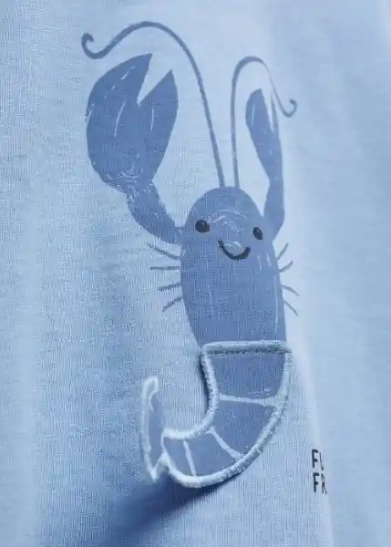 Camiseta Lobster Azul Talla 69 Niño Mango