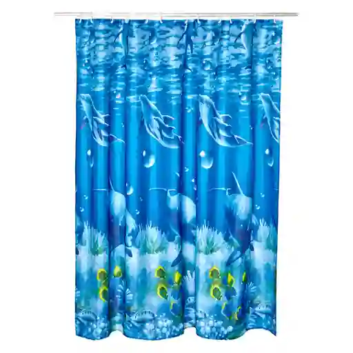 Gotta Cortina Poliéster Azul Ballenas 200 x 180